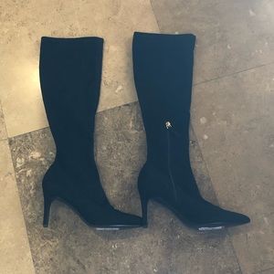 Nine West Faux Suede black boots NWOB sz 8